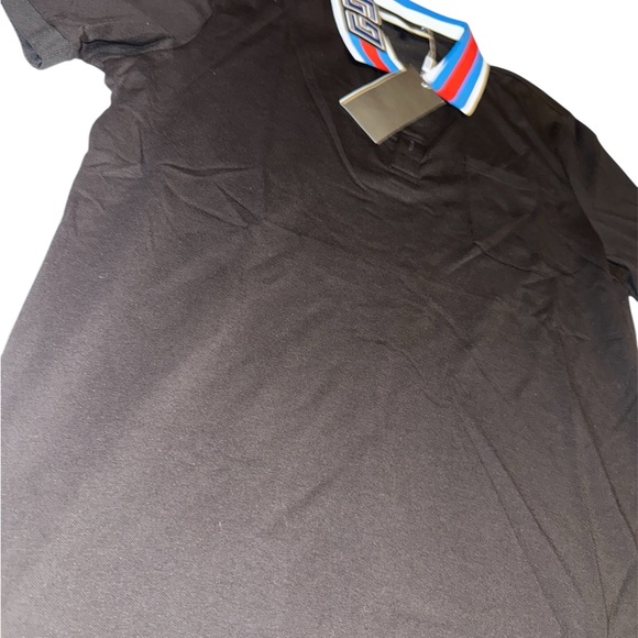 Gucci Black and Blue Polo Shirt with Sporty Collar - Picture 2 of 2